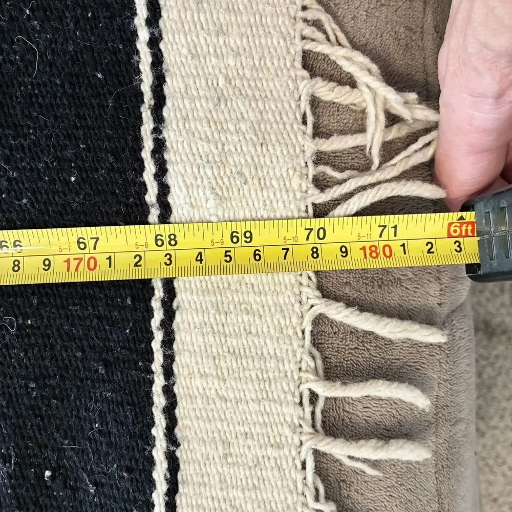 Vintage Mexican Serape Woven Blanket Throw Red Eagle Snake Wool 37x70”